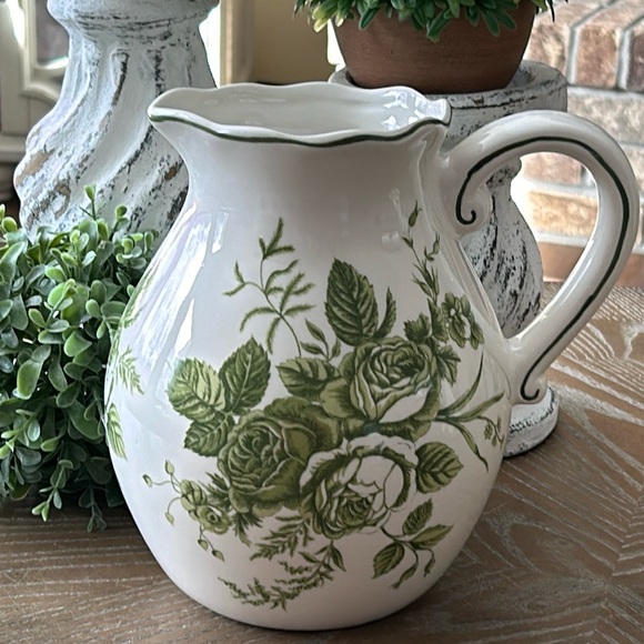 NEW! Vintage Inspired Shabby Chic French Toile Roses Bunny Rabbit Serving Tray - Picture 10 of 10